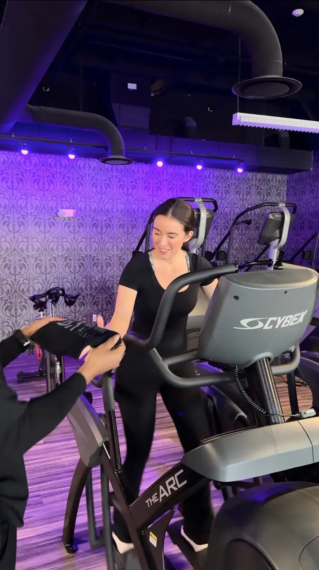 Gym arc trainer fitness content
